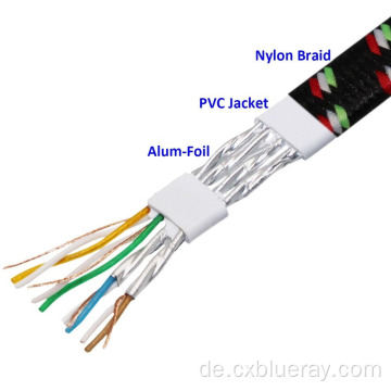 Nylon geflochtenes abgeschirmtes Internet Patch Kabel Cat7 Lan Ethernet Kabel RJ45 Patch Network -Kabel